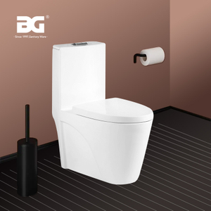High Quality Dual Flush Hotel Bathroom Water Closet Toilet Quiet Rimless Smooth Glazed Surface Toilet Bursh