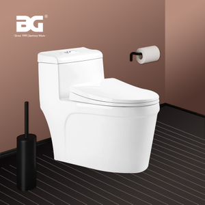 One piece toilet soft close seat cover toilet factory price s-trap closestool siphonic flushing