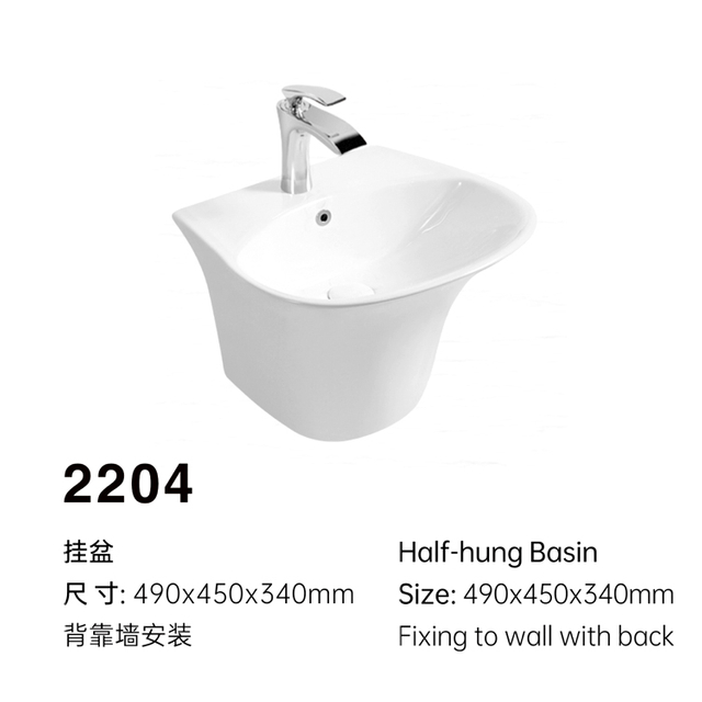 Fancy Bathroom Sinks Ceramic Hanging Basin Wall Hung Mounted Bathroom Hand Wash Sink