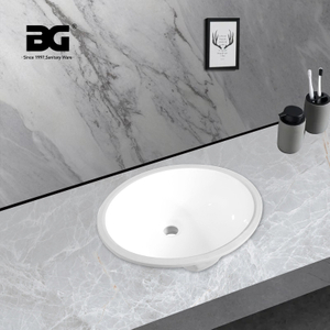Matt White Luxury Bathroom Sink Undermount Hand Wash Basin Ceramic Under Counter Sink