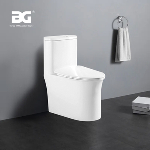 Pure White Closed Coupled Rimless Siphonic One Piece Toilet for Bathroom Decoration