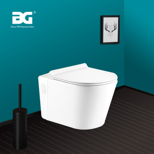Hot Selling Rimless Wall Hung Toilet Dual Flushing Mute Stabilize Glazed Porcelain Wc For Hotel