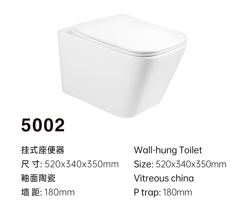 wall hung toilet pans